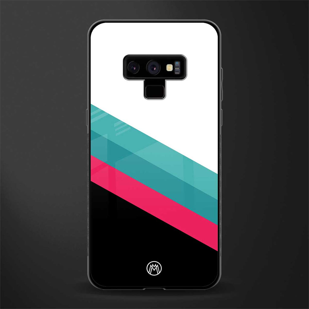 white green red pattern stripes glass case for samsung galaxy note 9 image