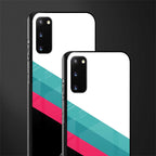 white green red pattern stripes glass case for samsung galaxy s20 image-2