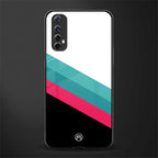 white green red pattern stripes glass case for realme narzo 20 pro image