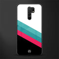 white green red pattern stripes glass case for redmi 9 prime image