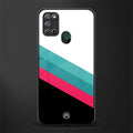 white green red pattern stripes glass case for realme 7i image