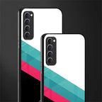 white green red pattern stripes glass case for oppo reno 4 pro image-2