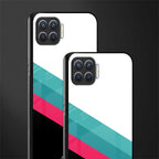 white green red pattern stripes glass case for oppo f17 image-2