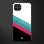 white green red pattern stripes glass case for oppo f17 image