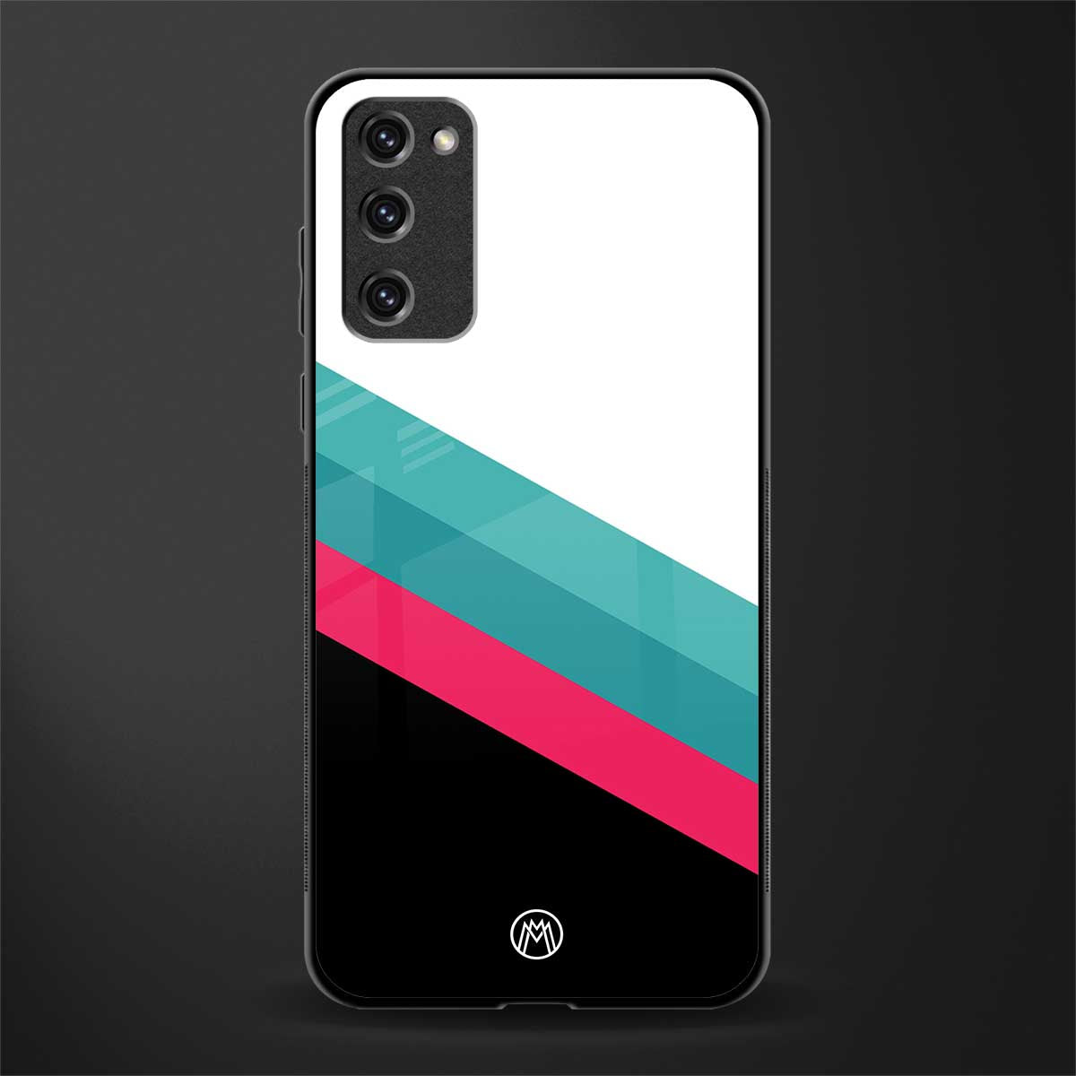 white green red pattern stripes glass case for samsung galaxy s20 fe image