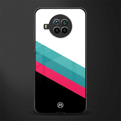 white green red pattern stripes glass case for mi 10i image