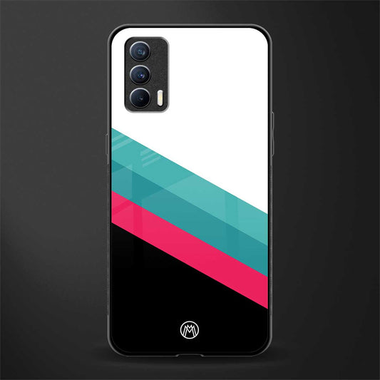 white green red pattern stripes glass case for realme x7 image