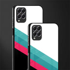 white green red pattern stripes glass case for samsung galaxy f62 image-2