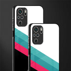 white green red pattern stripes glass case for redmi note 10 image-2