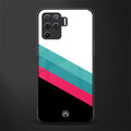 white green red pattern stripes glass case for oppo f19 pro image