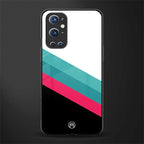 white green red pattern stripes glass case for oneplus 9 pro image