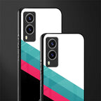 white green red pattern stripes glass case for vivo v21e 5g image-2