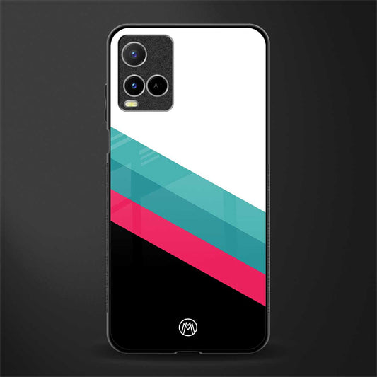 white green red pattern stripes glass case for vivo y33s vivo y33t image