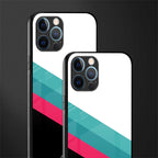 white green red pattern stripes glass case for iphone 12 pro max image-2