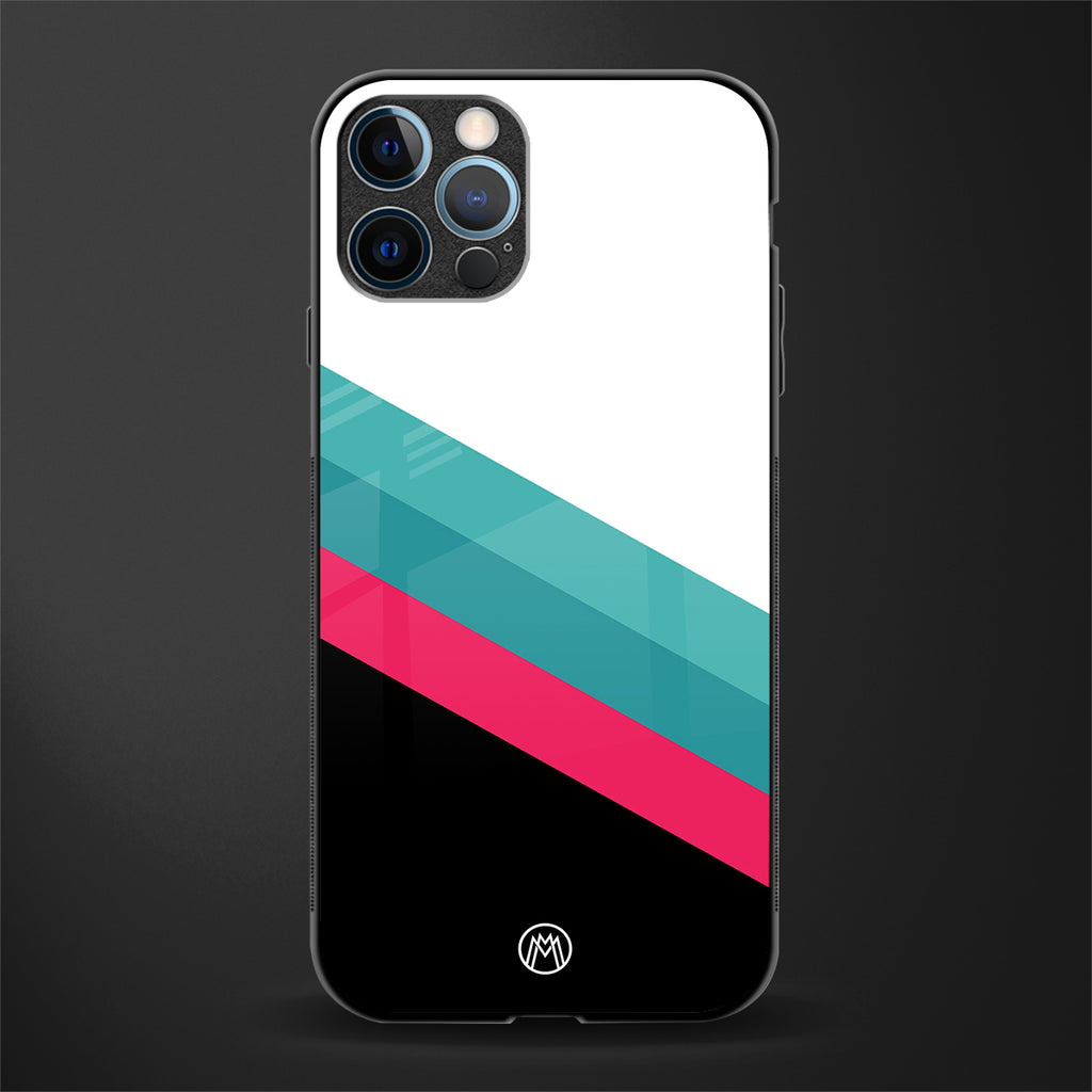 white green red pattern stripes glass case for iphone 12 pro max image