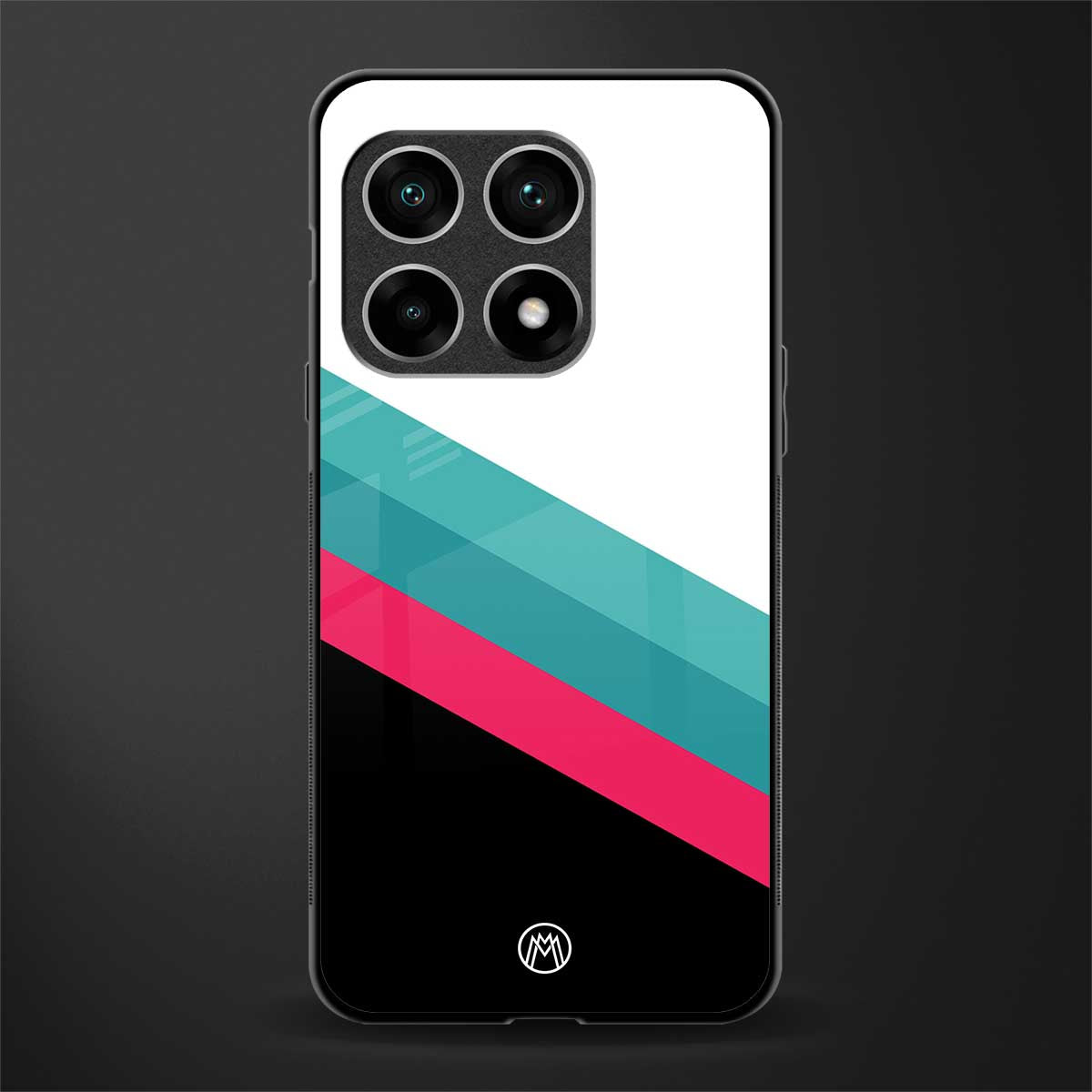white green red pattern stripes glass case for oneplus 10 pro 5g image
