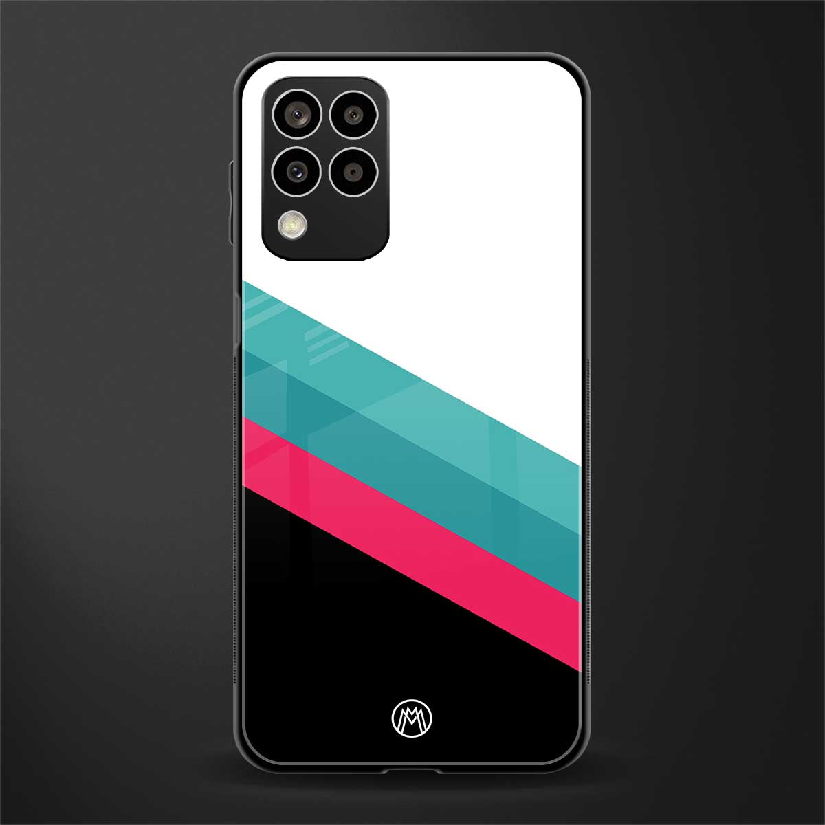 white green red pattern stripes back phone cover | glass case for samsung galaxy m33 5g