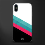 white green red pattern stripes glass case for iphone x image