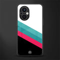 white green red pattern stripes back phone cover | glass case for oppo f21 pro 5g