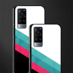 white green red pattern stripes glass case for vivo x60 image-2
