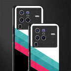 white green red pattern stripes glass case for vivo x80 pro 5g image-2