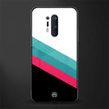white green red pattern stripes glass case for oneplus 8 pro image