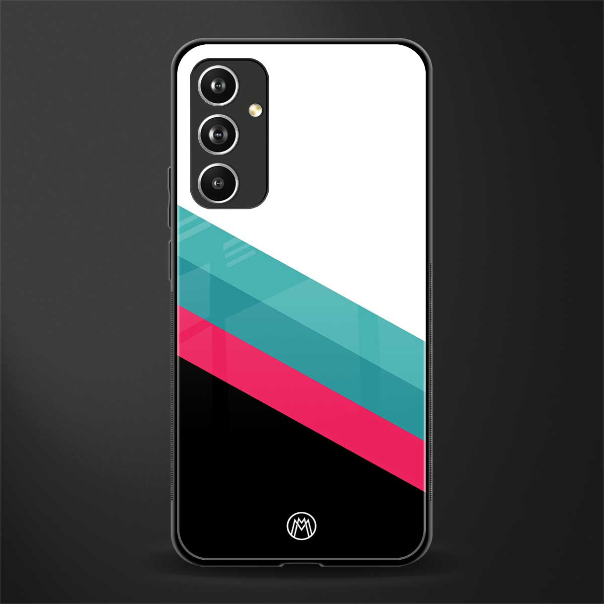 white green red pattern stripes back phone cover | glass case for samsung galaxy a54 5g