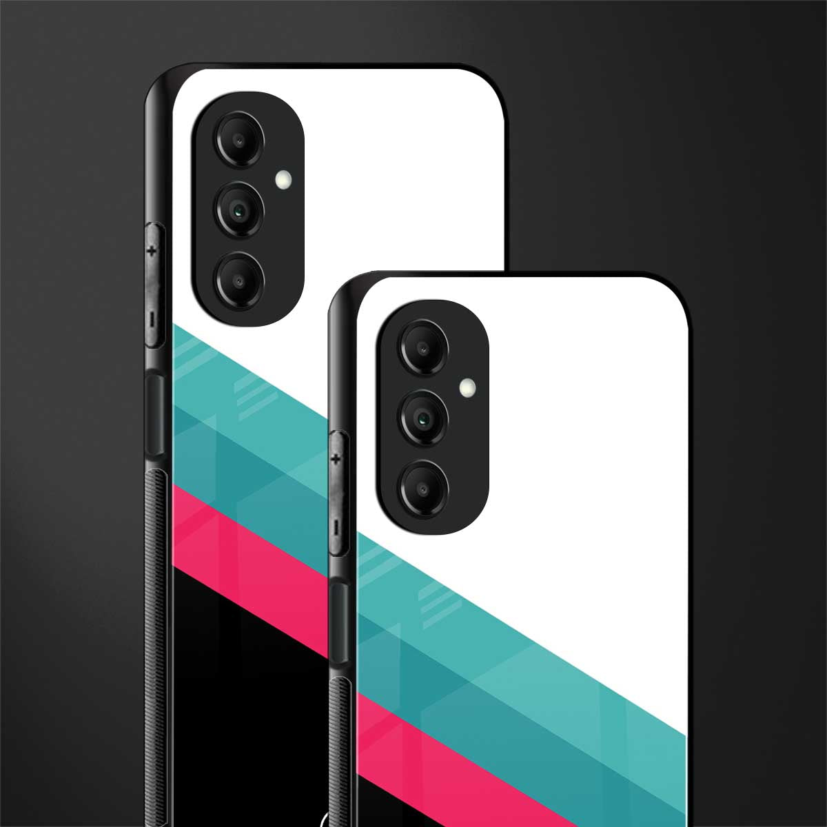 white green red pattern stripes back phone cover | glass case for samsung galaxy a14 5g