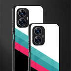 white green red pattern stripes back phone cover | glass case for realme c55