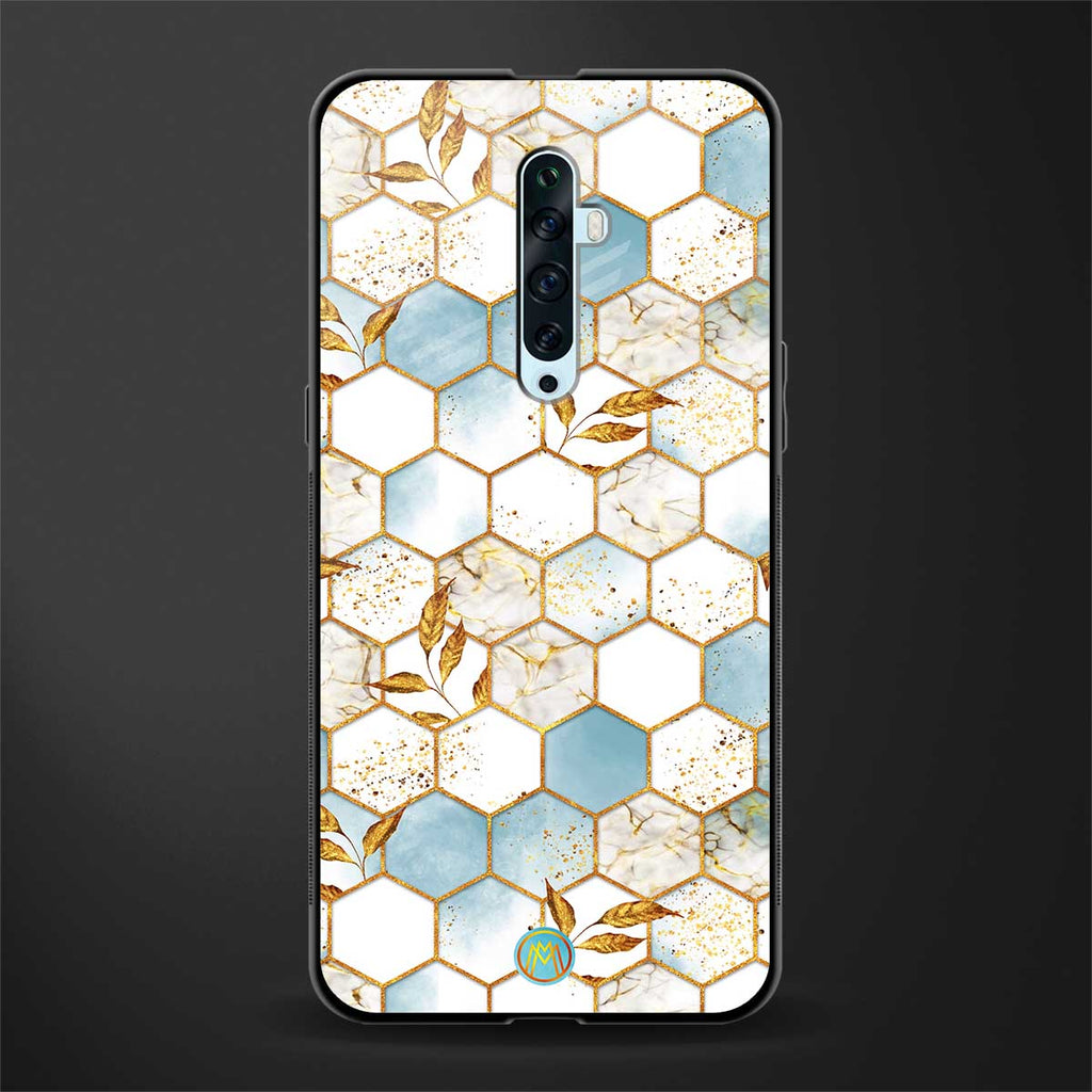 white marble tiles glass case for oppo reno 2z image
