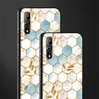 white marble tiles glass case for vivo s1 image-2