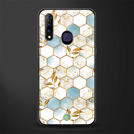 white marble tiles glass case for vivo z1 pro image