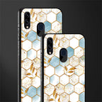 white marble tiles glass case for samsung galaxy a20 image-2