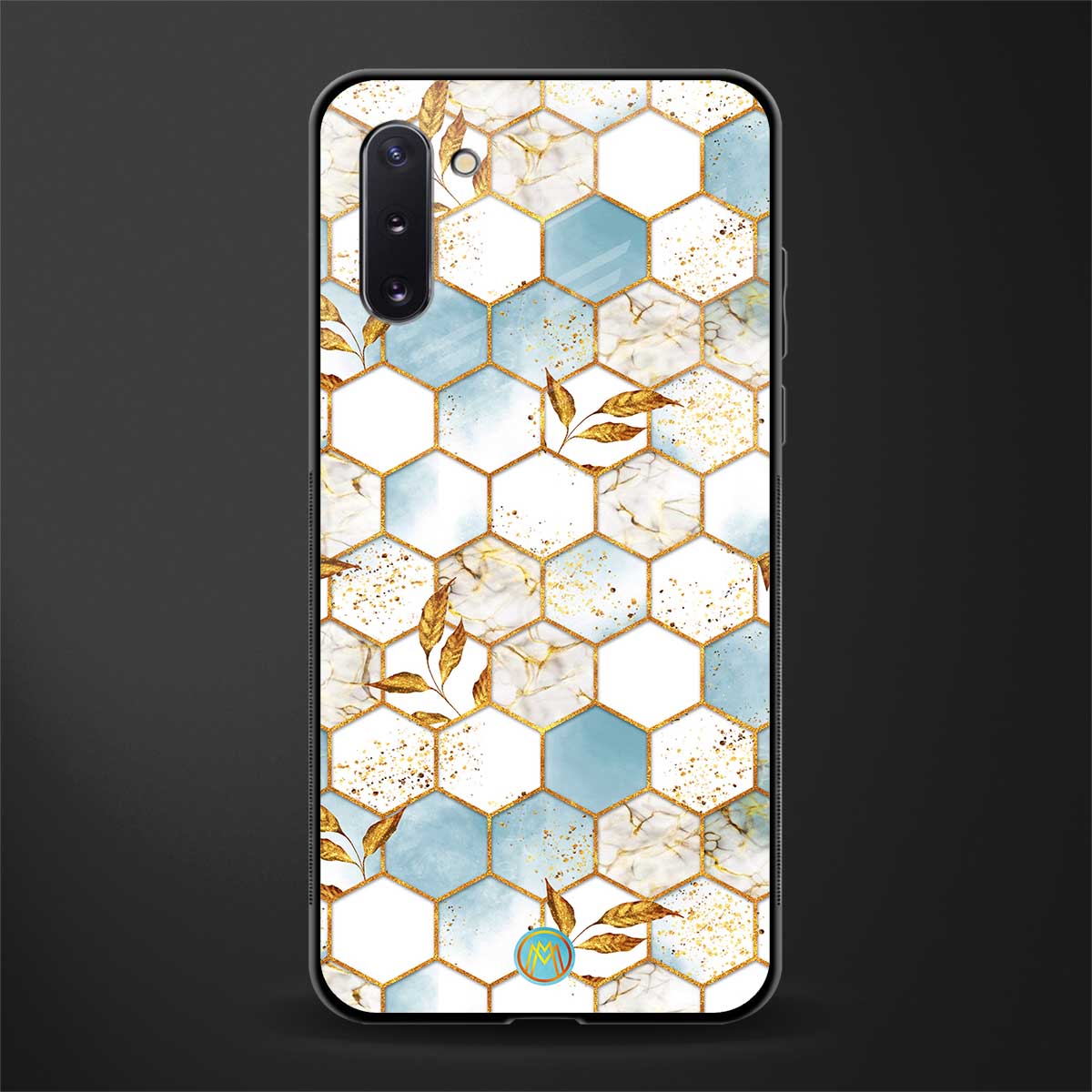 white marble tiles glass case for samsung galaxy note 10 image