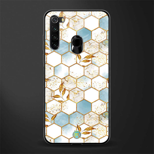 white marble tiles glass case for redmi note 8 image
