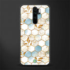 white marble tiles glass case for redmi note 8 pro image