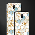 white marble tiles glass case for redmi 8a image-2