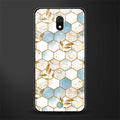 white marble tiles glass case for redmi 8a image