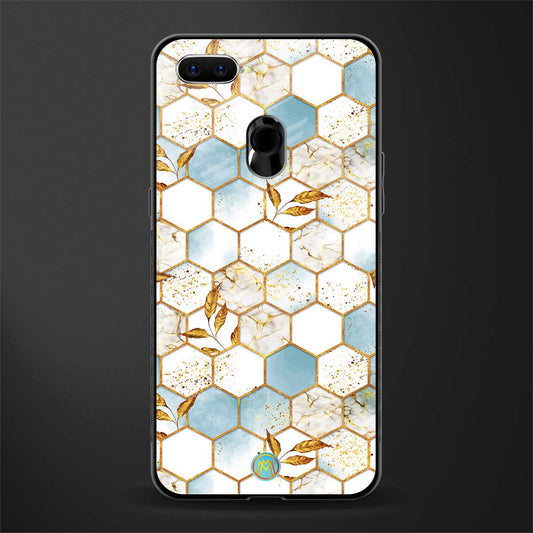 white marble tiles glass case for realme 2 pro image