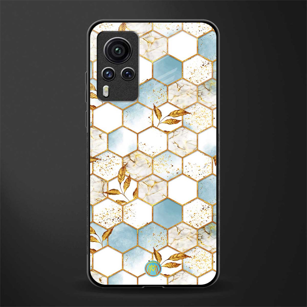 white marble tiles glass case for vivo x60 pro image