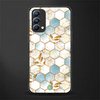 white marble tiles glass case for oppo f19 image