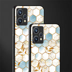 white marble tiles glass case for realme 9 pro plus 5g image-2