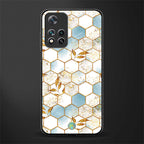 white marble tiles glass case for xiaomi 11i 5g image