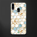 white marble tiles glass case for samsung galaxy a20s image
