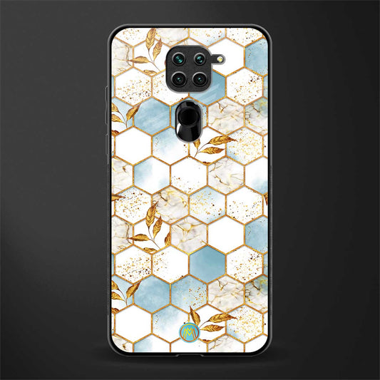 white marble tiles glass case for redmi note 9 image