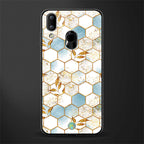 white marble tiles glass case for vivo y91 image