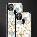 white marble tiles glass case for realme c25 realme c25s image-2