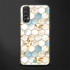 white marble tiles glass case for realme 7 image