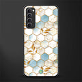 white marble tiles glass case for oppo reno 4 pro image