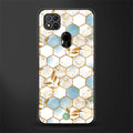 white marble tiles glass case for poco c31 image